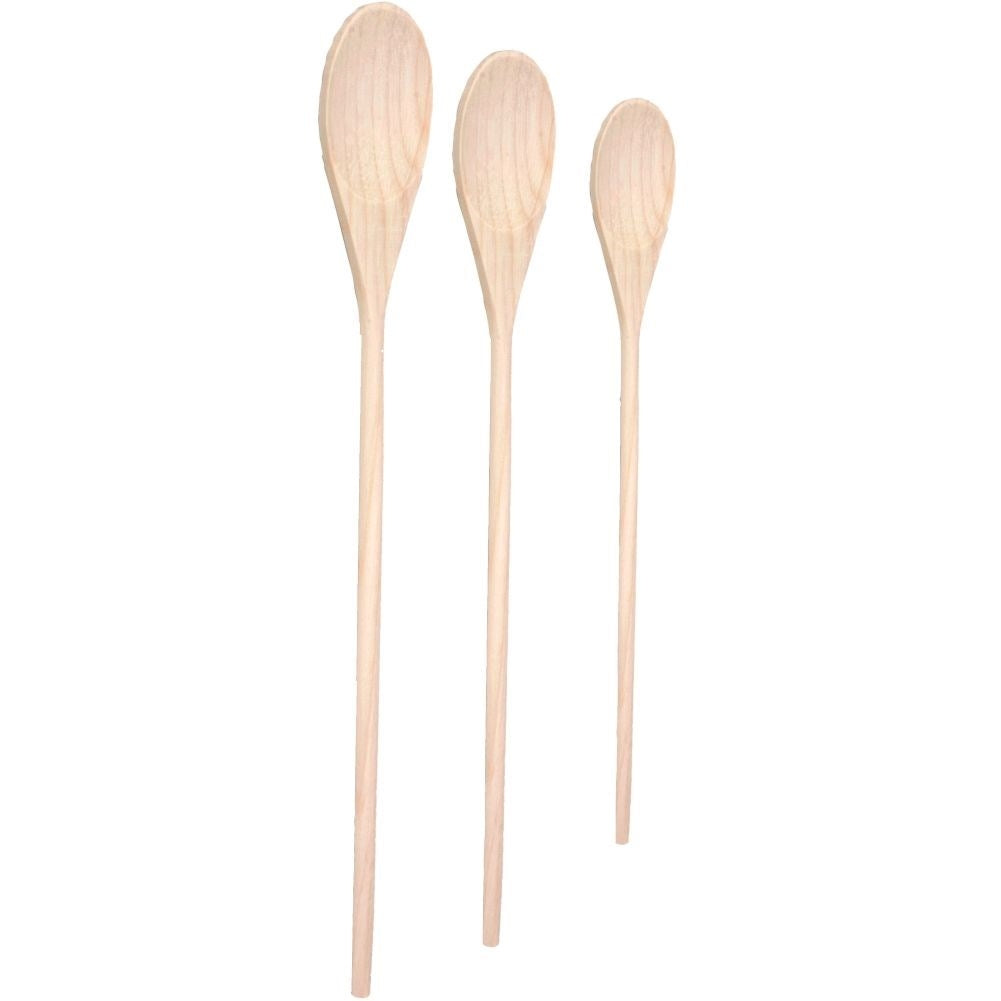 Natural wooden kitchen utensils - 3 different lengths