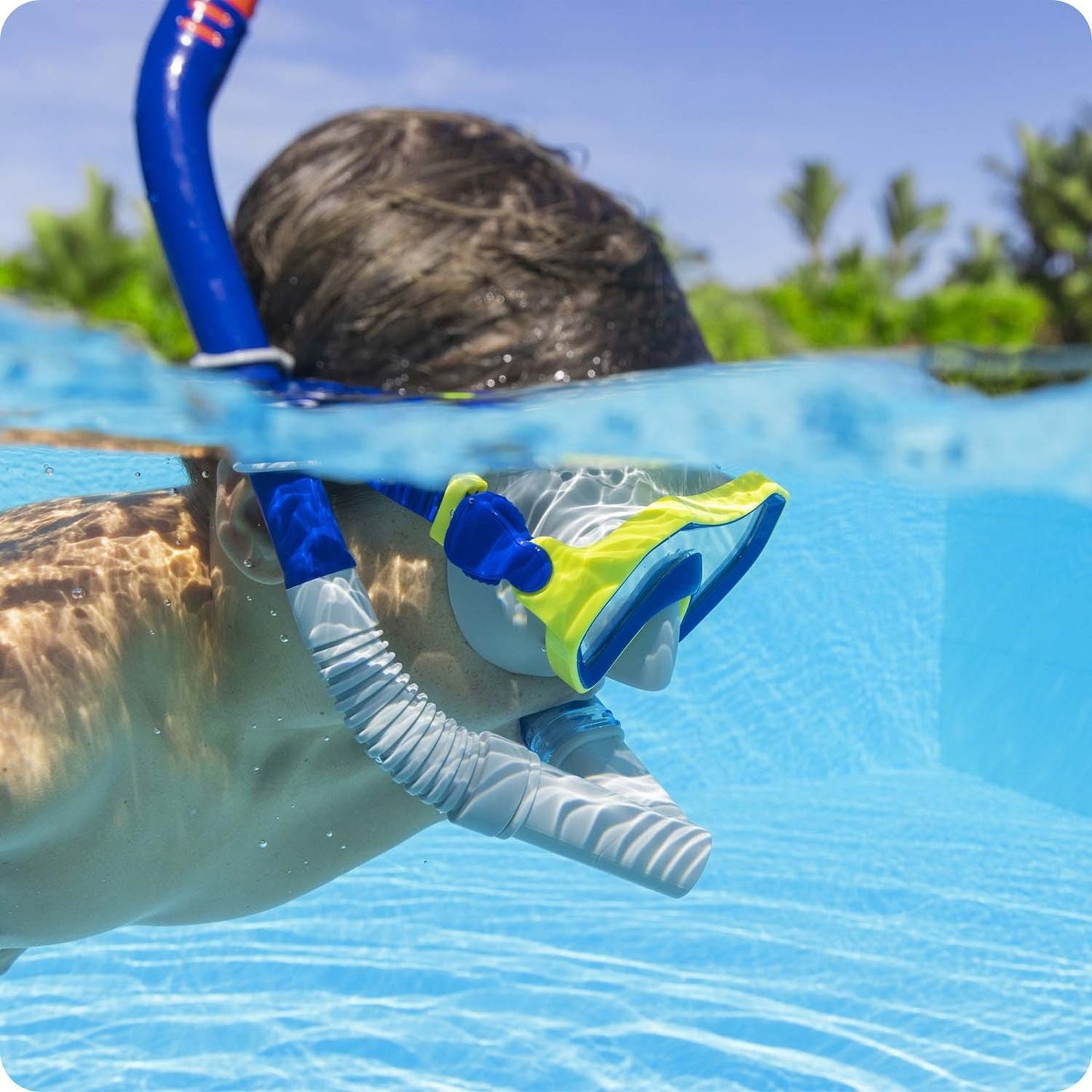 Navy blue and gray Bestway 24025 diving set