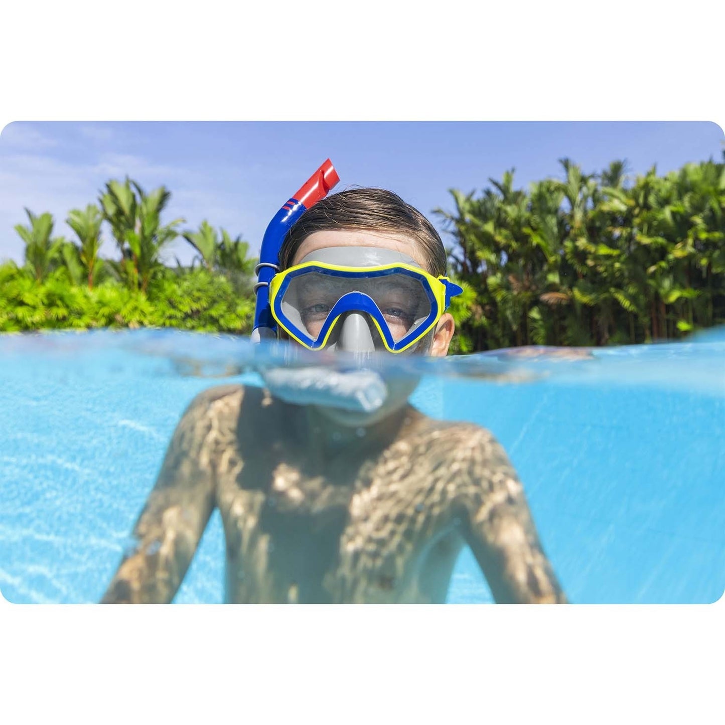 Navy blue and gray Bestway 24025 diving set