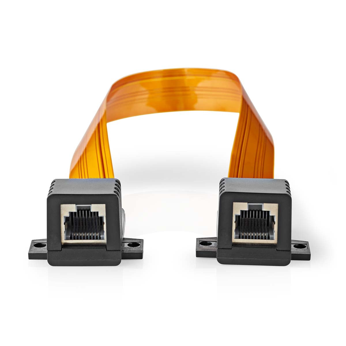 Nedis CAT5e-Cable | UTP | RJ45 (8P8C) Female | RJ45 (8P8C) Female | 0.30 m | Flat | PVC | Black | Poly bag
