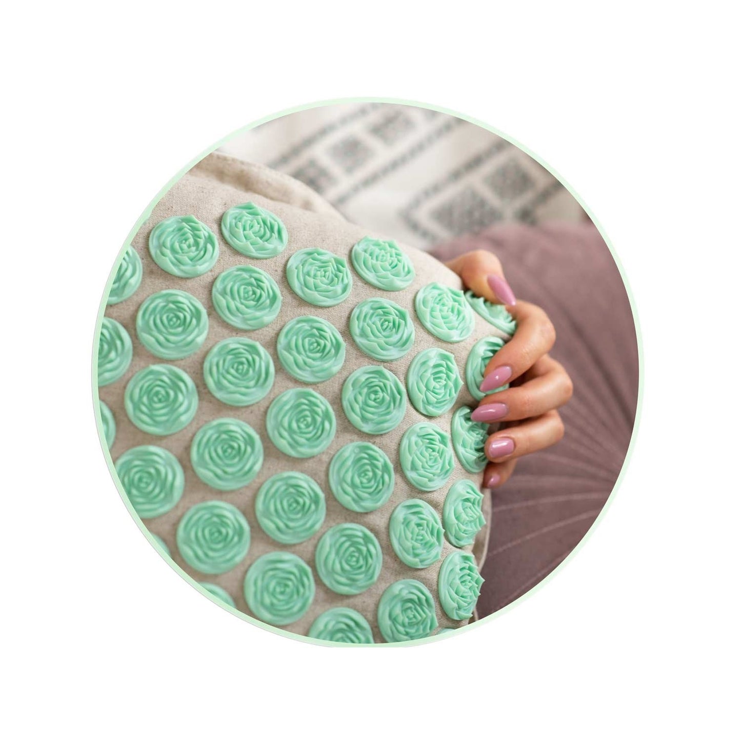 Neo-Sport 190201 spiked acupressure mat, grey-mint