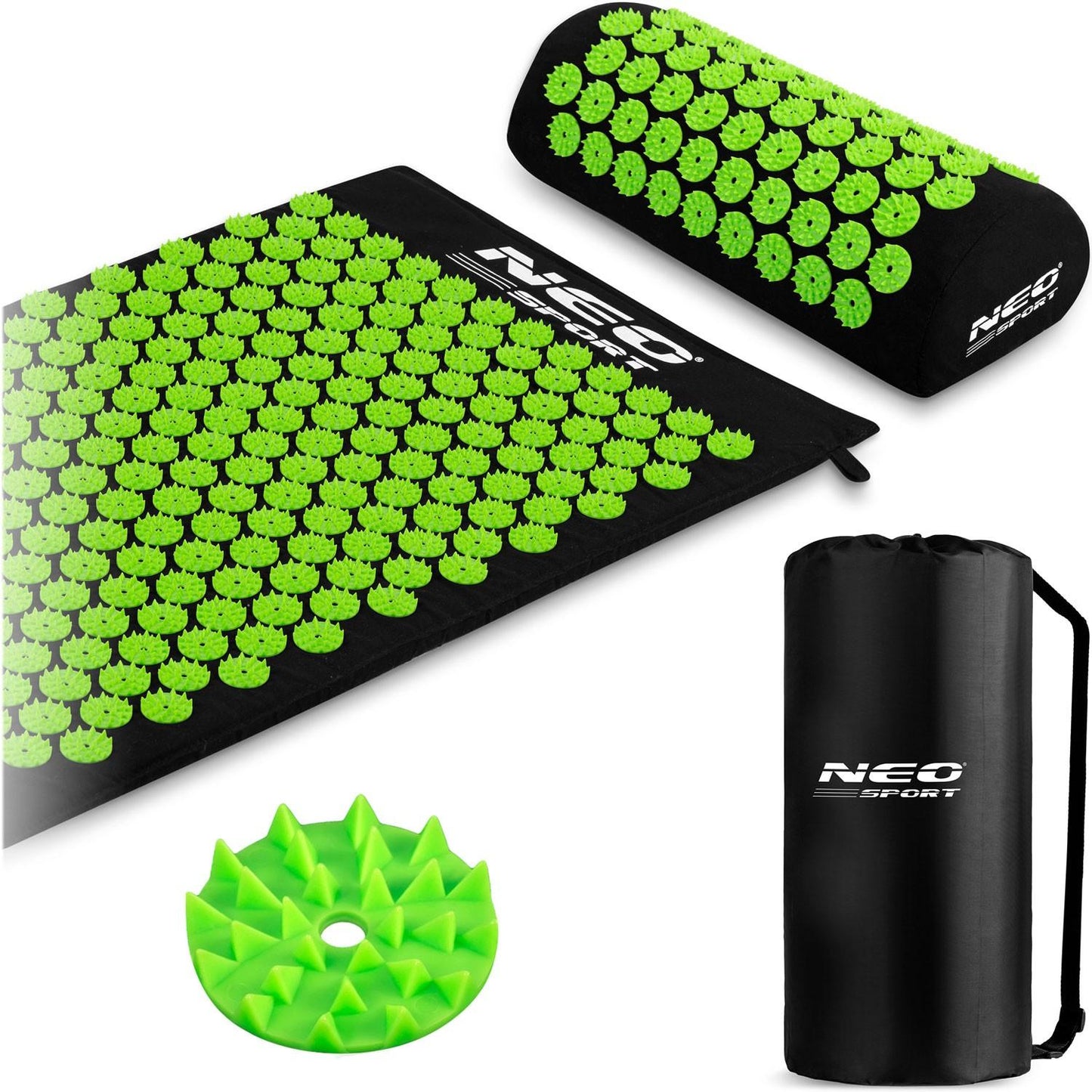 Neo-Sport NS-900 spiked acupressure mat, black and green