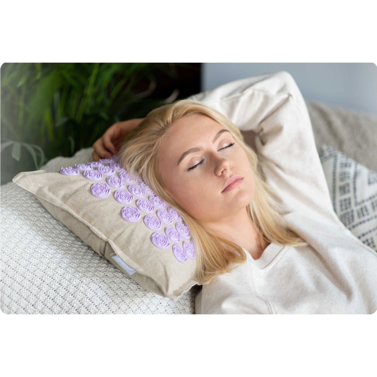Neo-Sport NS902 spiked acupressure mat - gray-lavender