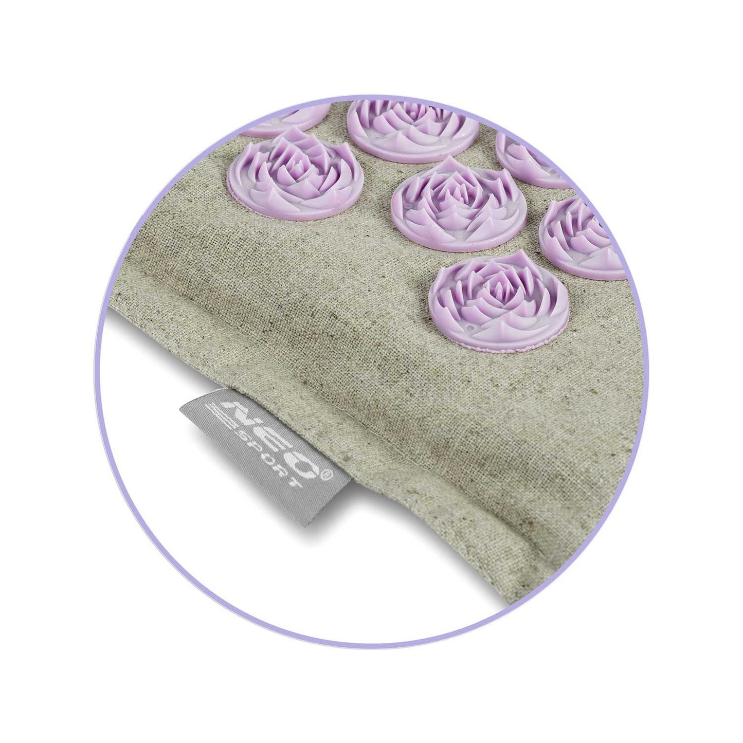 Neo-Sport NS902 spiked acupressure mat - gray-lavender