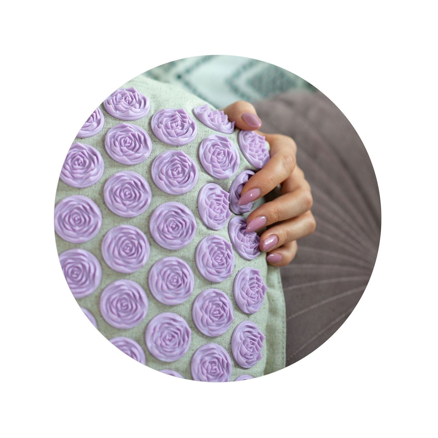 Neo-Sport NS902 spiked acupressure mat - gray-lavender