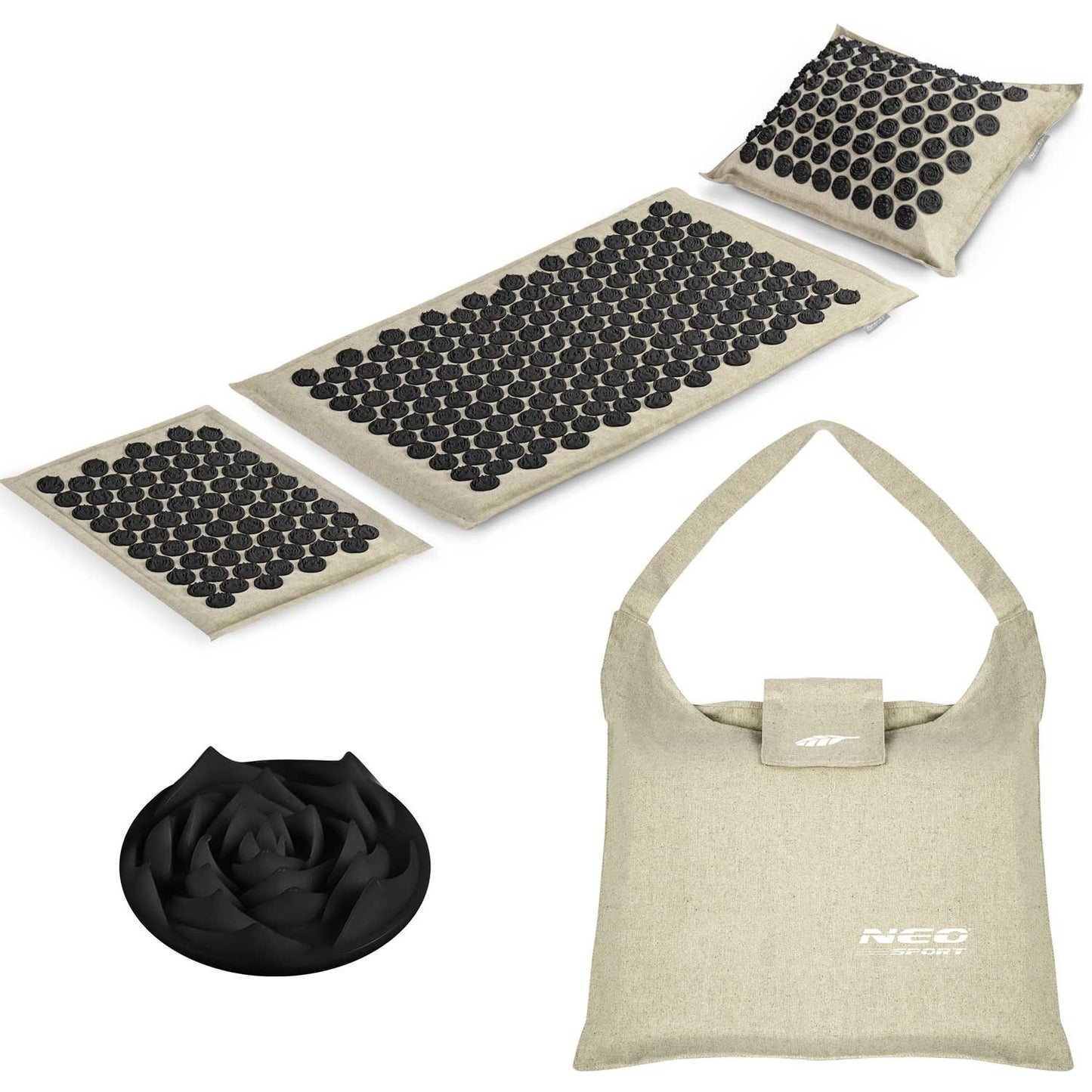 Neo-Sport NS-902 spiked acupressure mat, grey-black