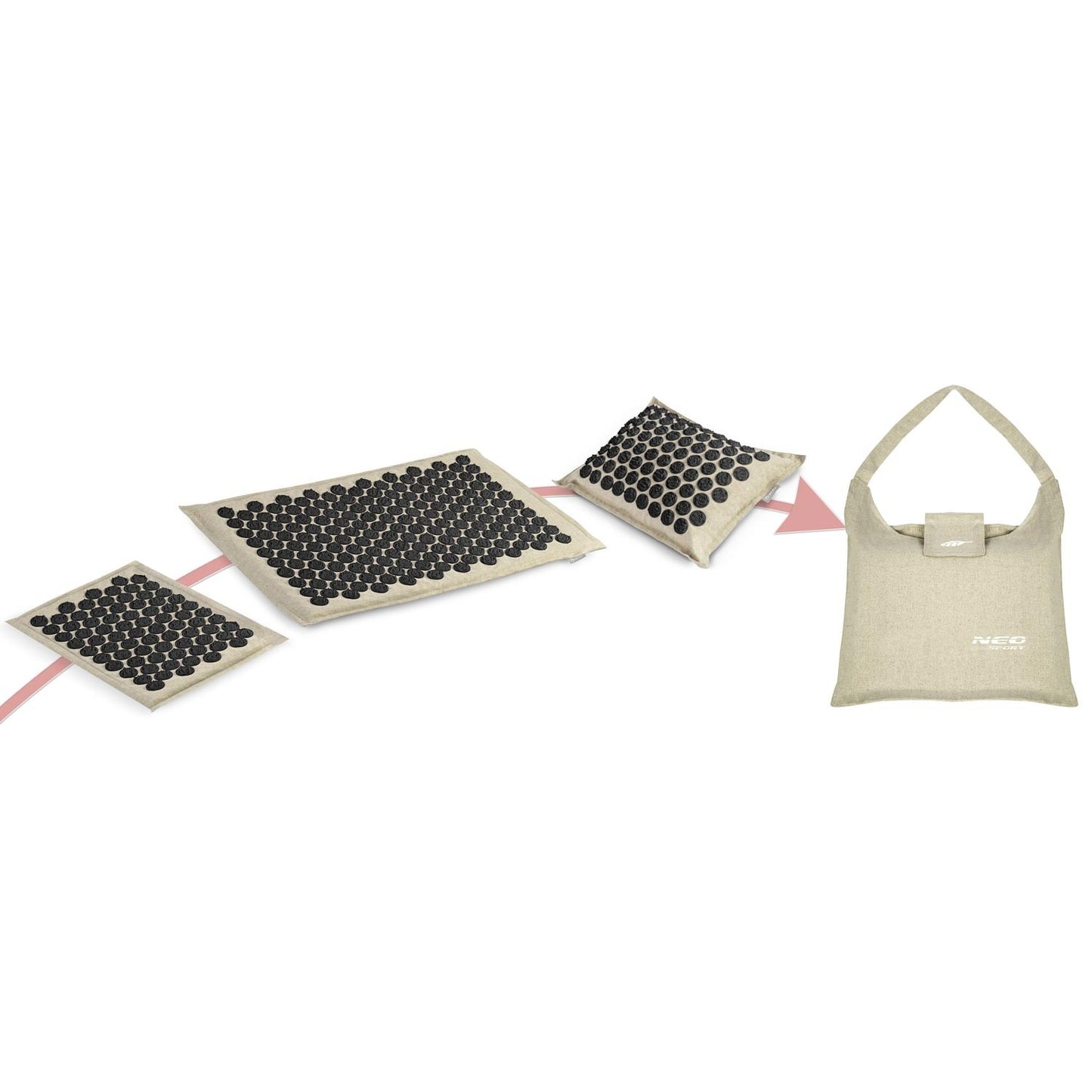 Neo-Sport NS-902 spiked acupressure mat, grey-black