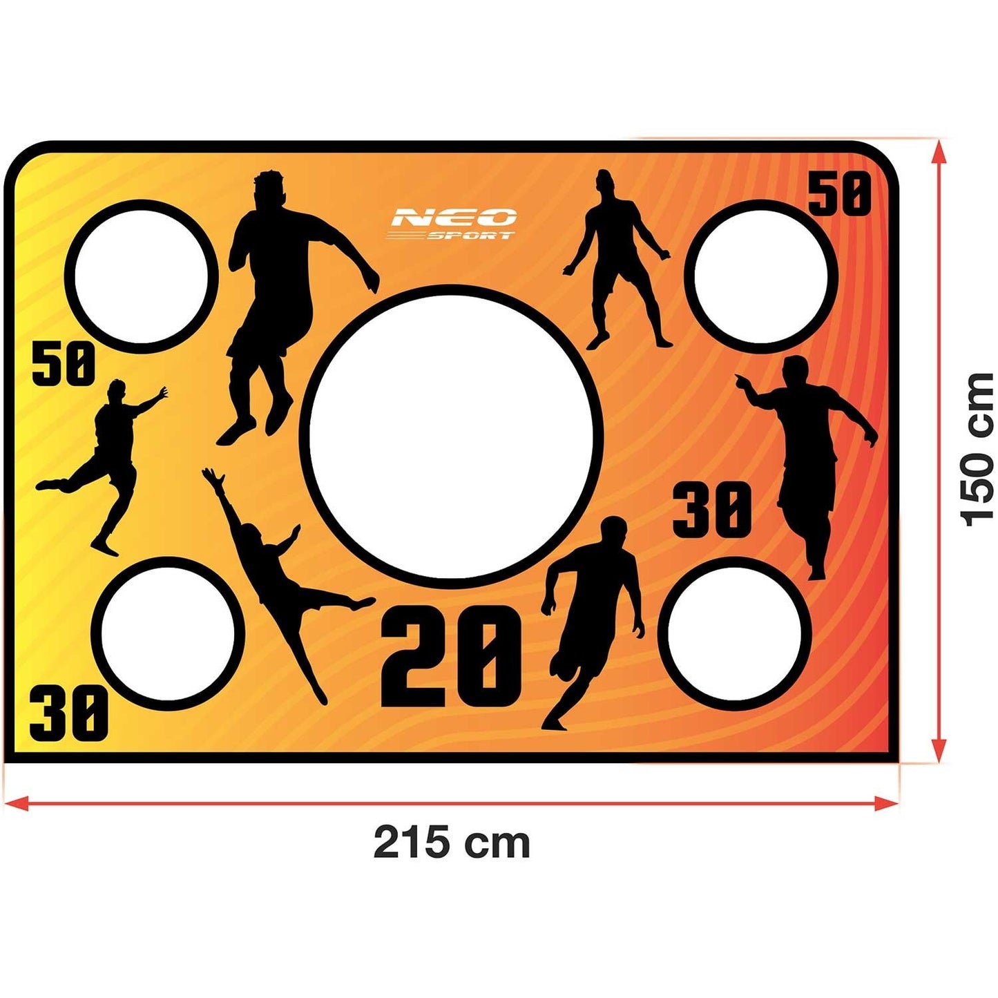 Neo-Sport goal accuracy mat 180 x 120 cm