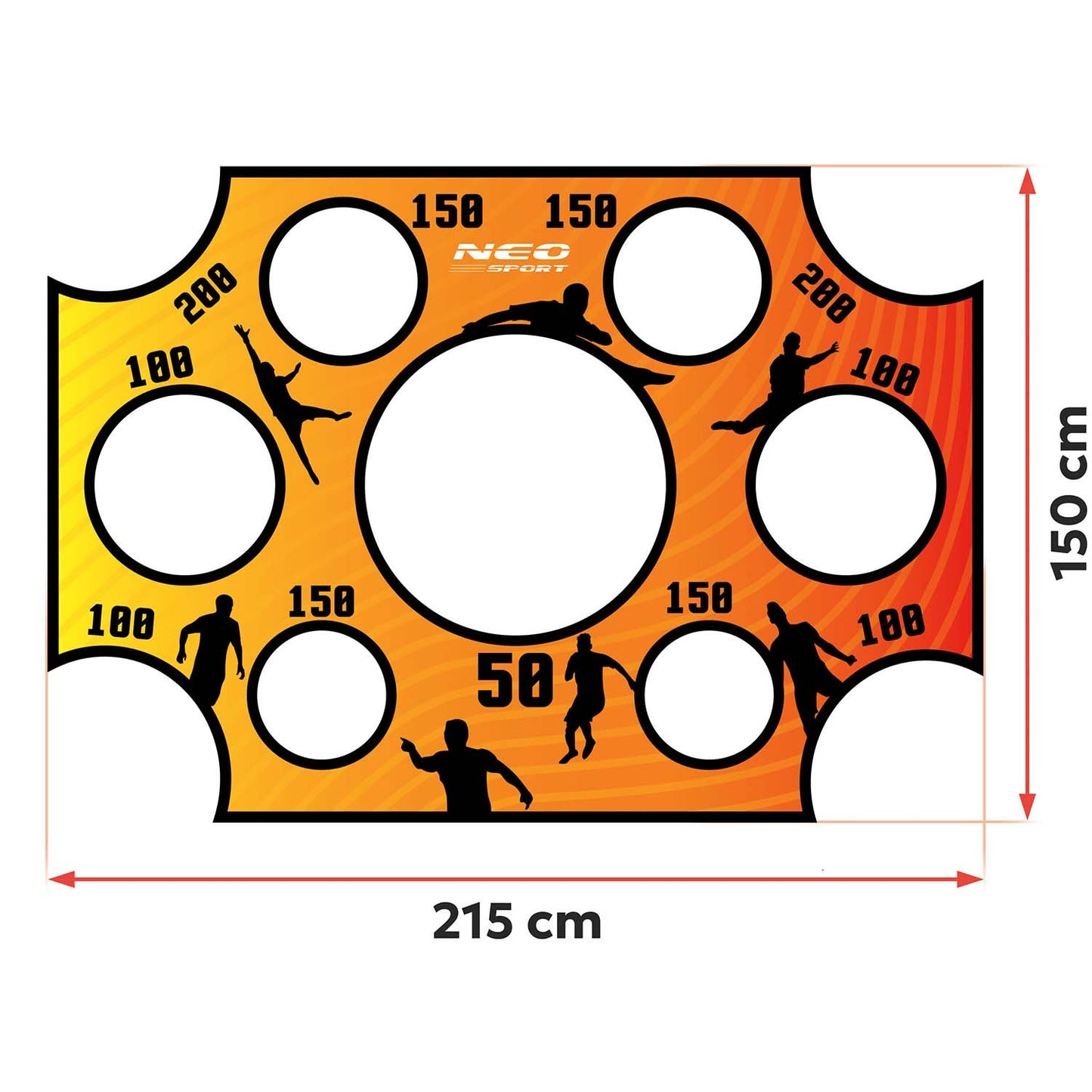 Neo-Sport goal accuracy mat 215 x 150 cm
