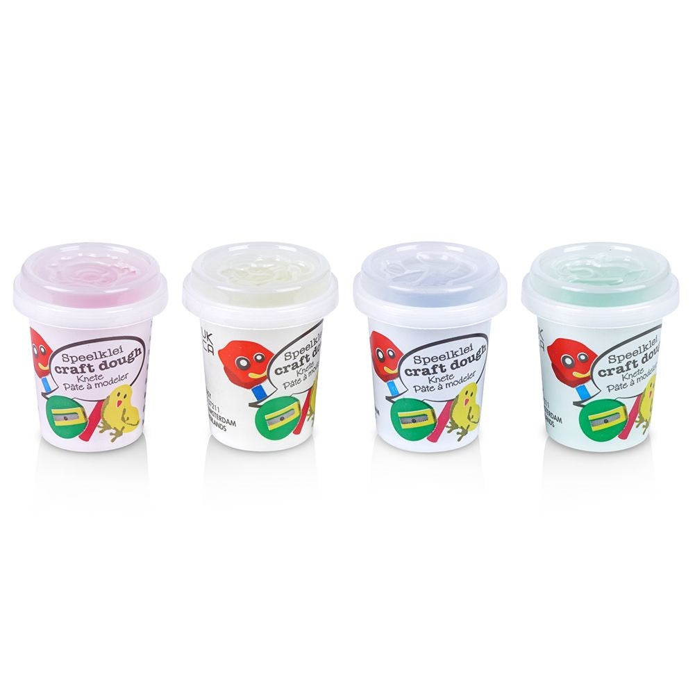 Neon modelling clay figures 4 pcs.