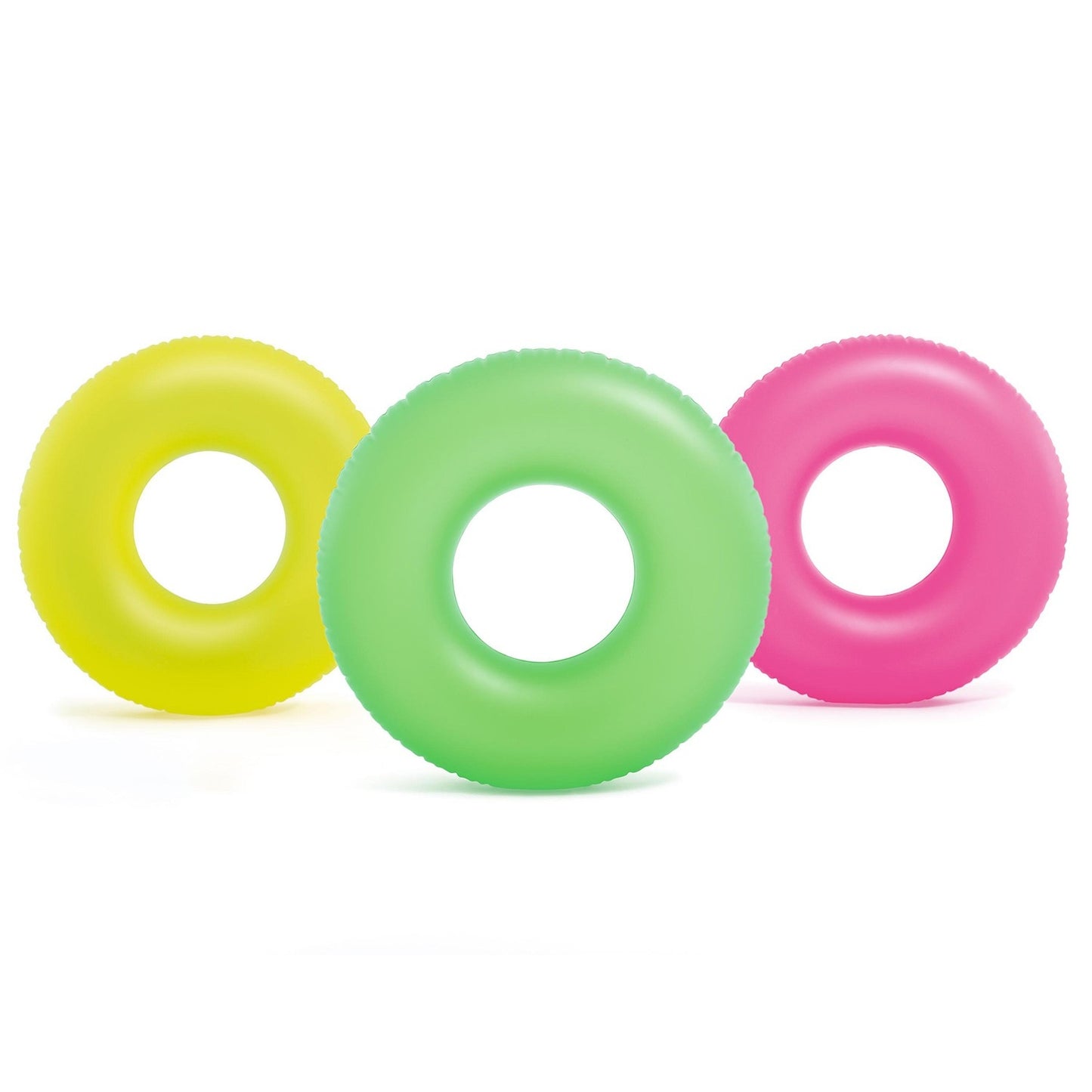 Neon swimming ring, diameter 91 cm - 3 colors INTEX 59262 green