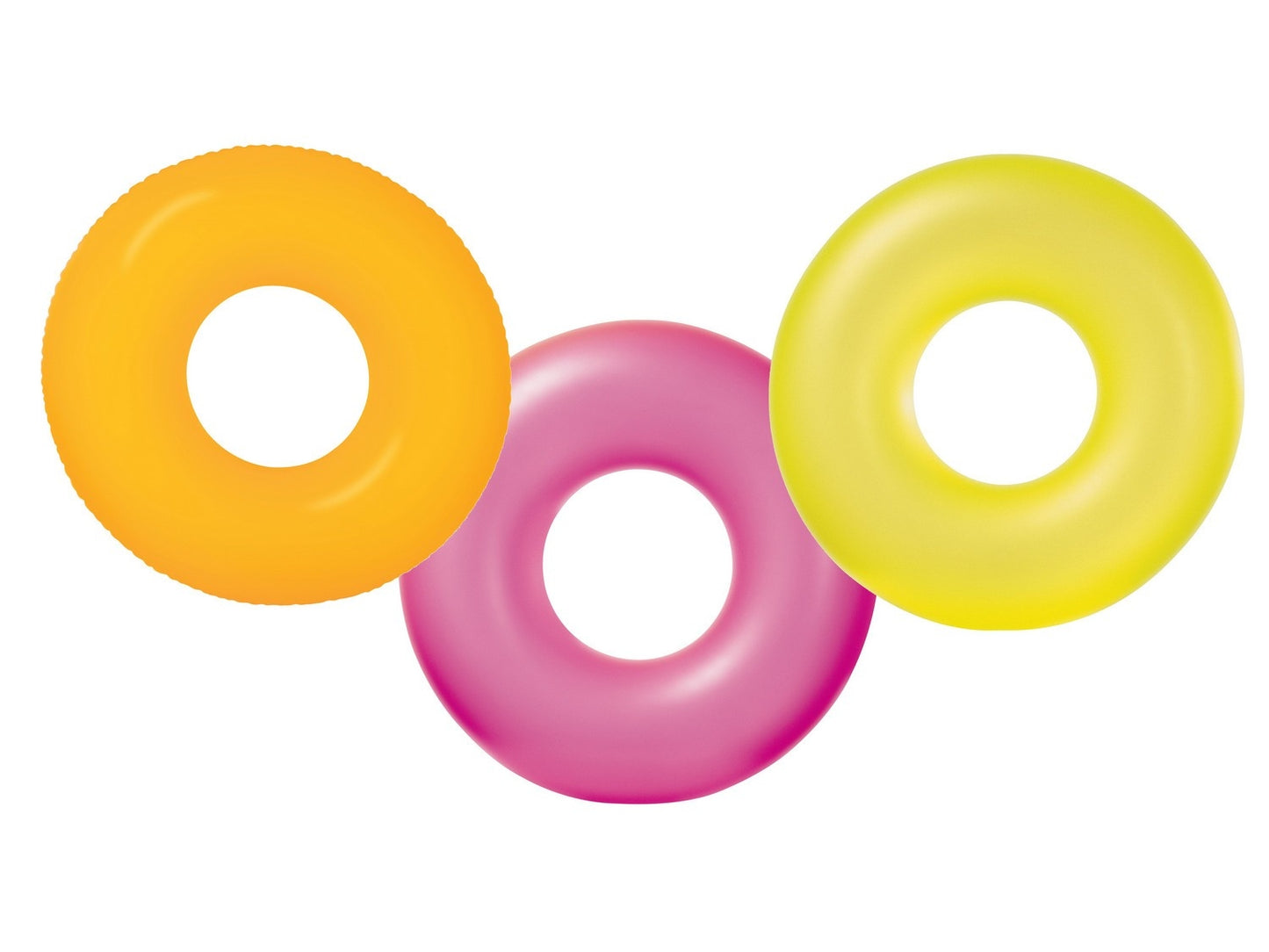 Neon swimming ring, diameter 91 cm - 3 colors INTEX 59262 green