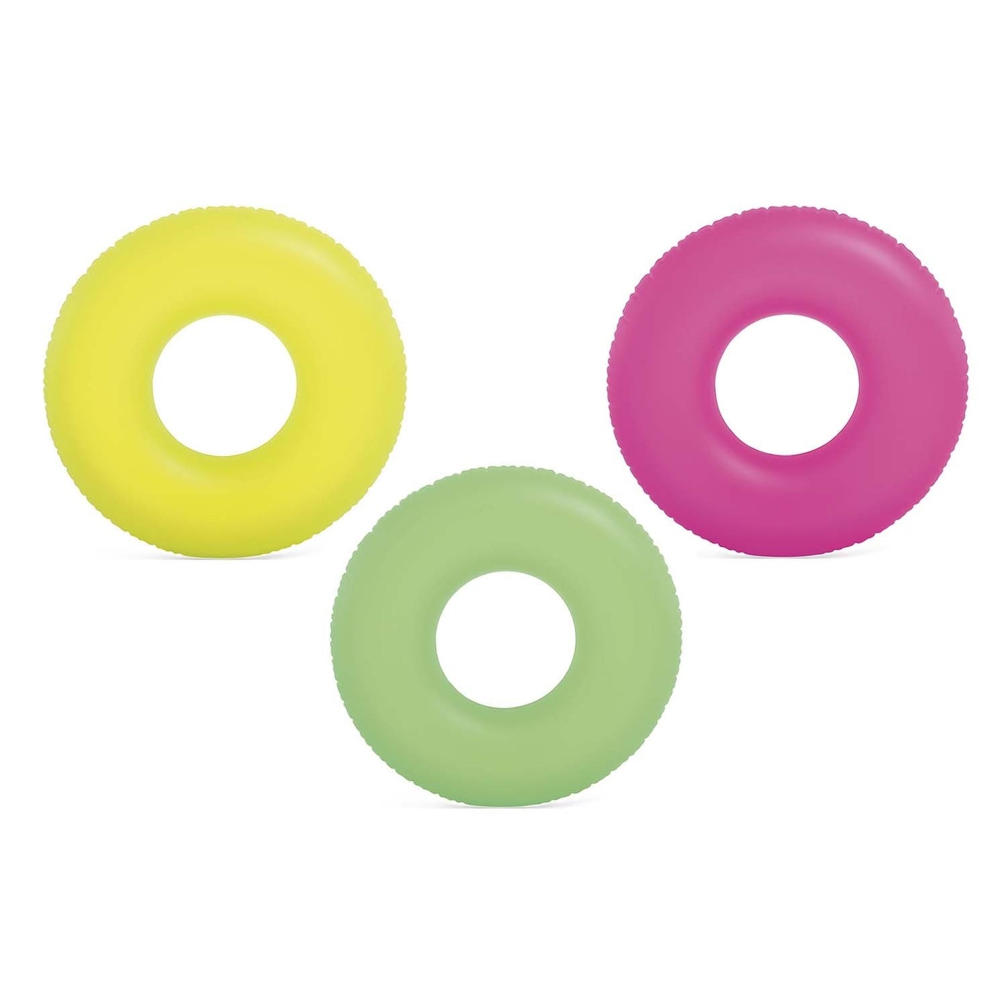 Neon swimming ring, diameter 91 cm - 3 colors INTEX 59262 green