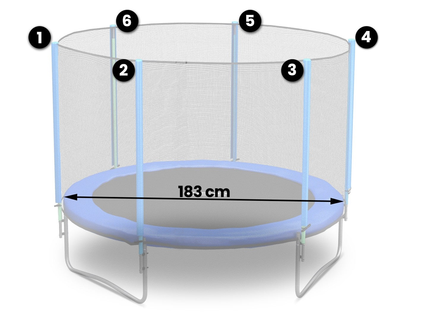 Neosport Outdoor Net 183cm 6ft 6d