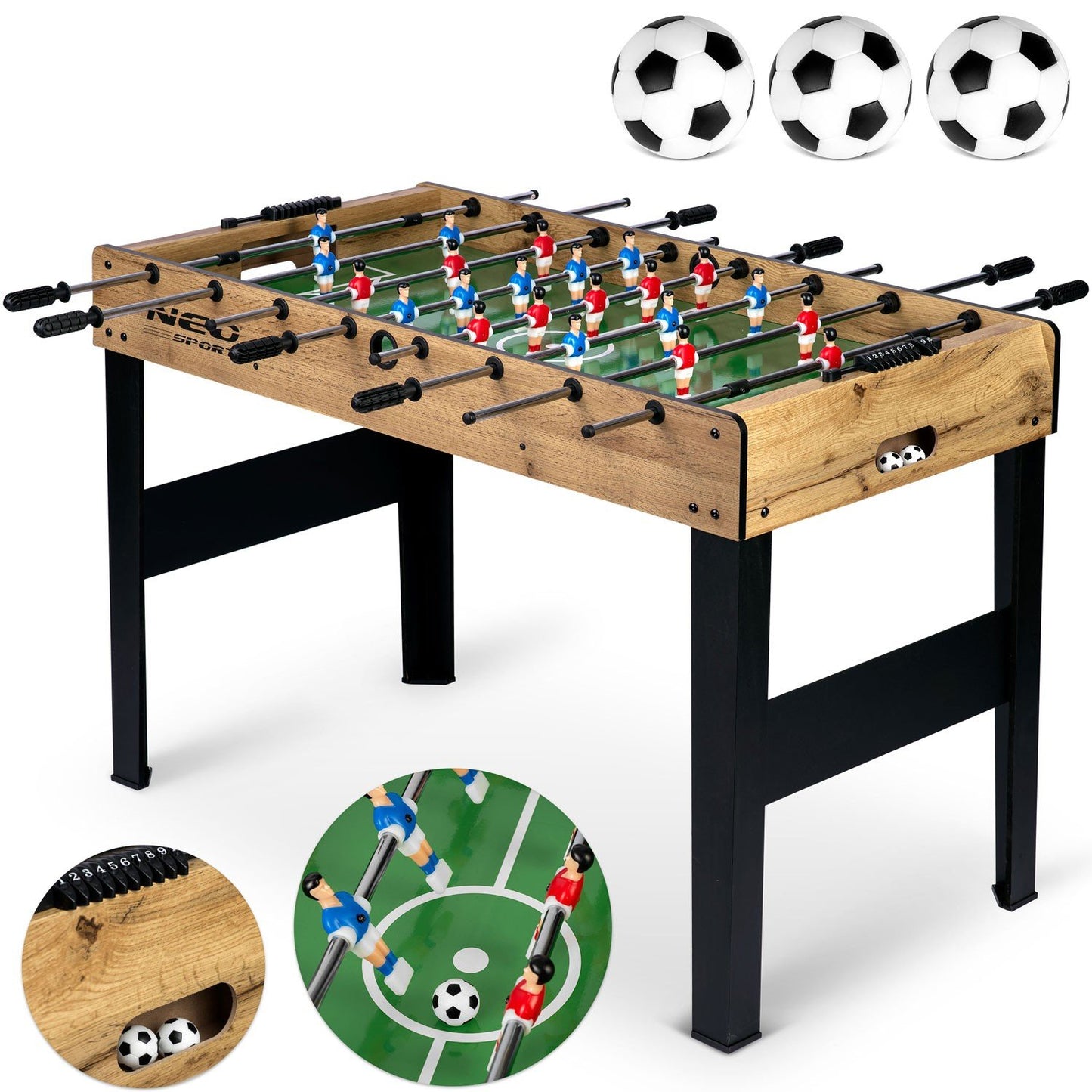 Neosport foosball table 118x61x79cm NS-805 wooden