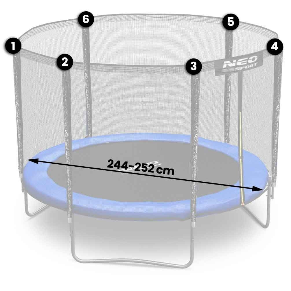 Neosport outdoor net 252cm 8ft 6str