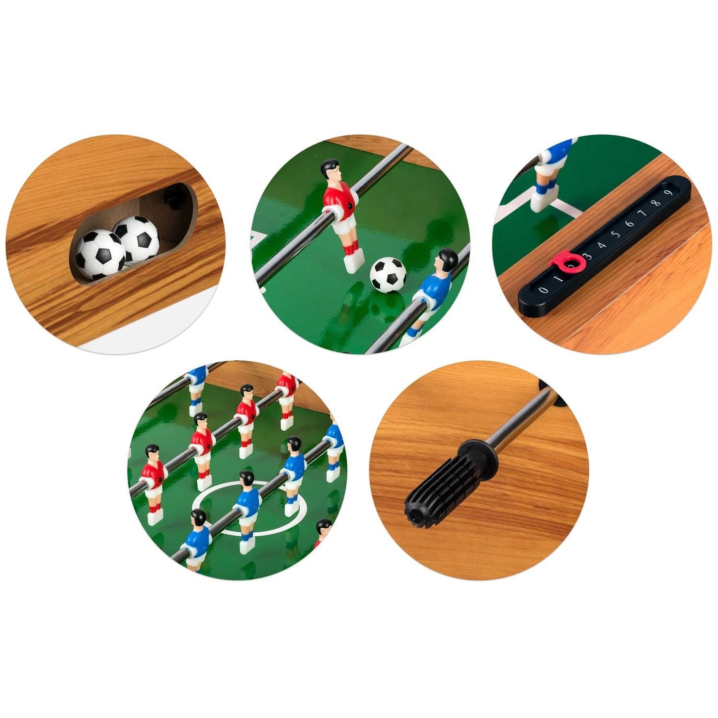 Neosport table football table 121 x 61 x 80 cm NS-803 wooden