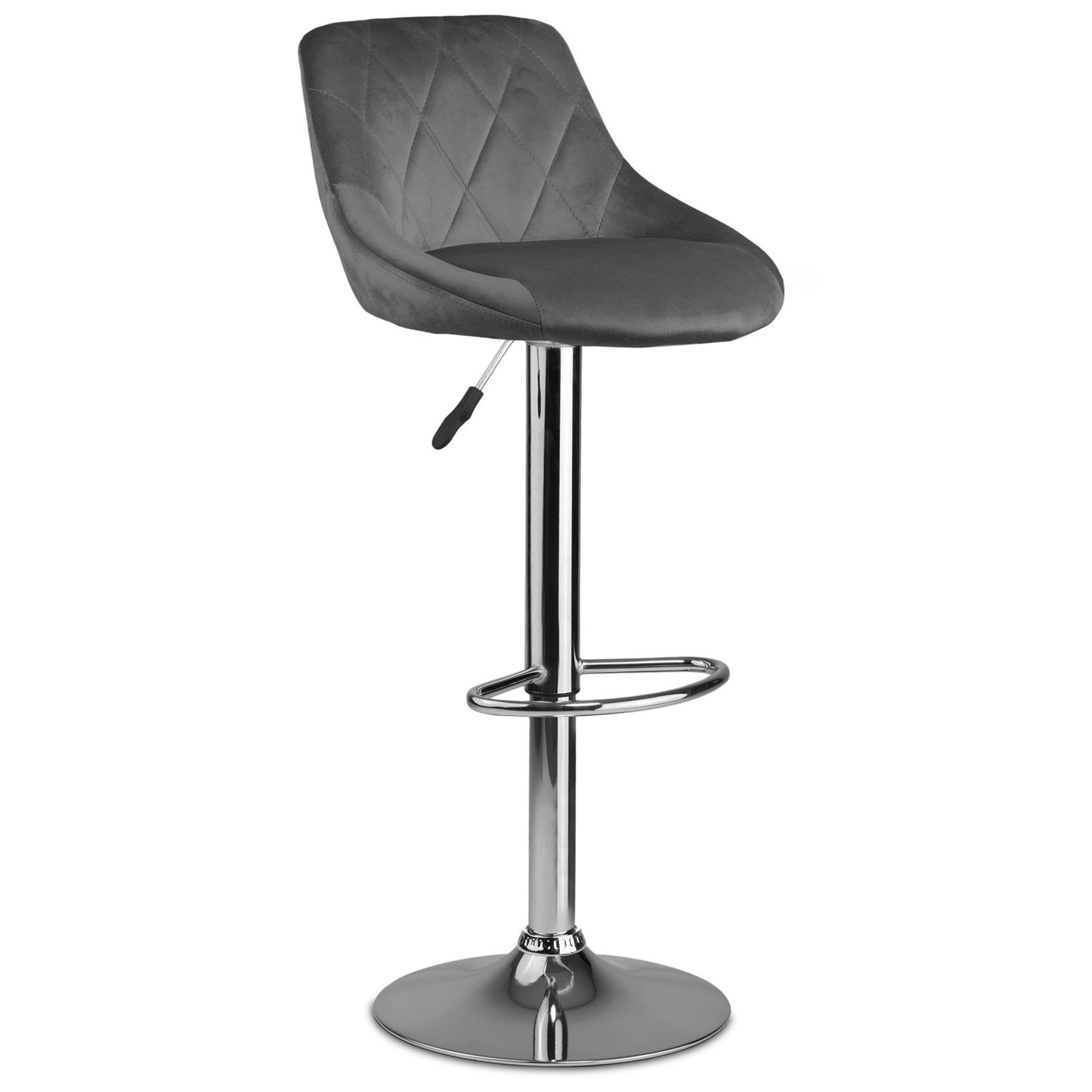 Nerra bar stool with backrest - 2 pieces - gray