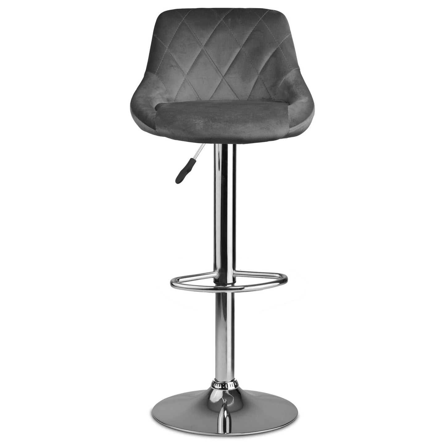 Nerra bar stool with backrest - 2 pieces - gray