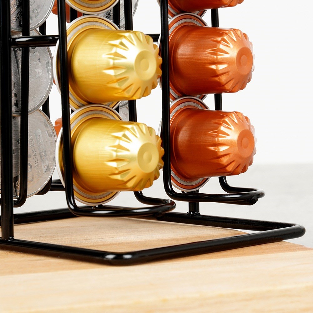 Nespresso coffee capsule stand metal black 30 cm