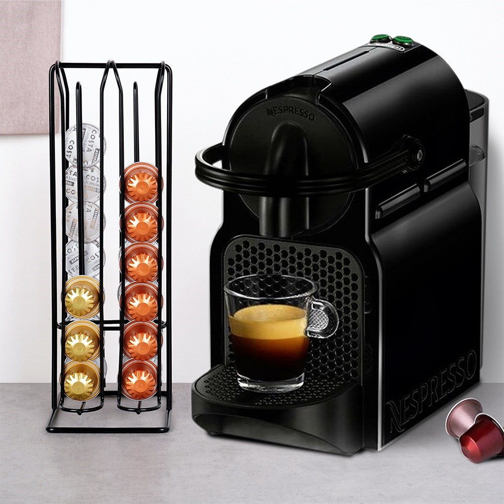 Nespresso coffee capsule stand metal black 30 cm
