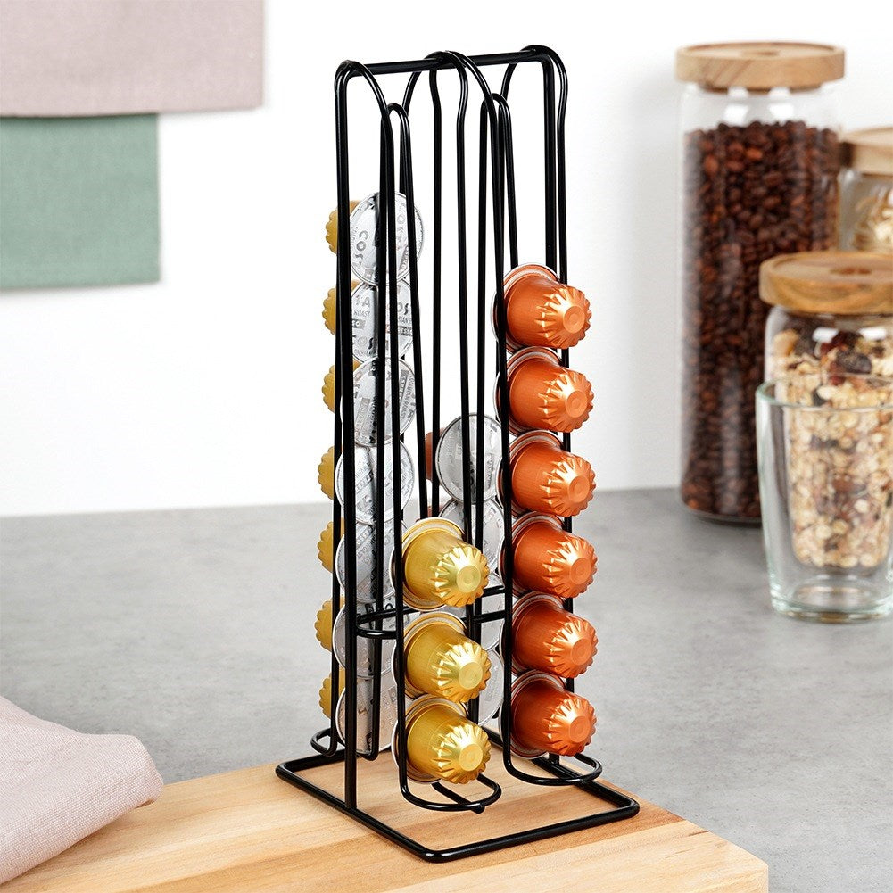 Nespresso coffee capsule stand metal black 30 cm