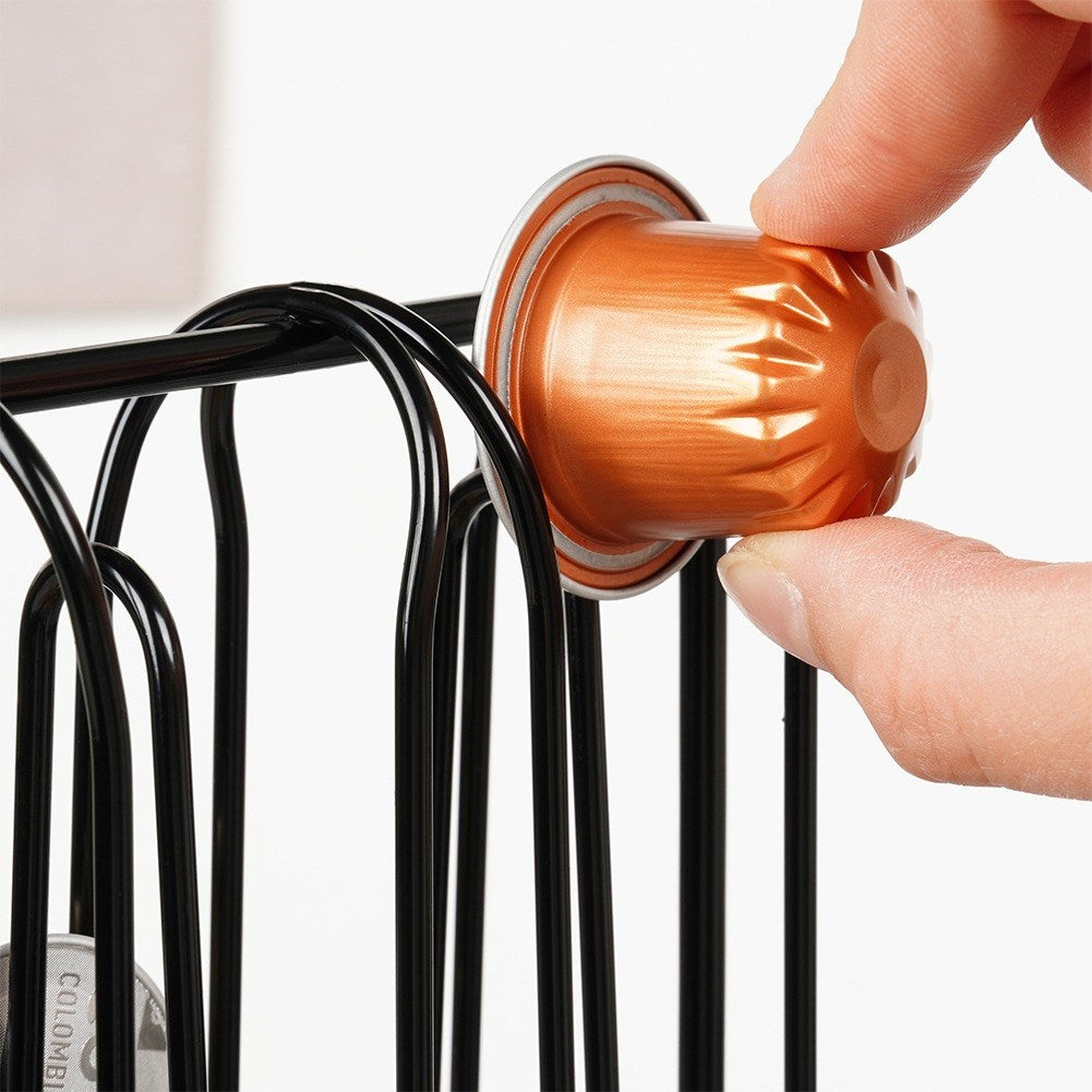 Nespresso coffee capsule stand metal black 30 cm