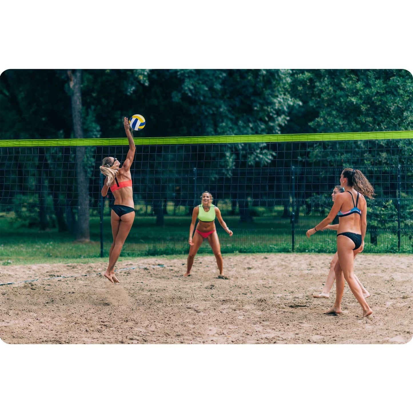 Net and stand for volleyball and badminton, 570 cm