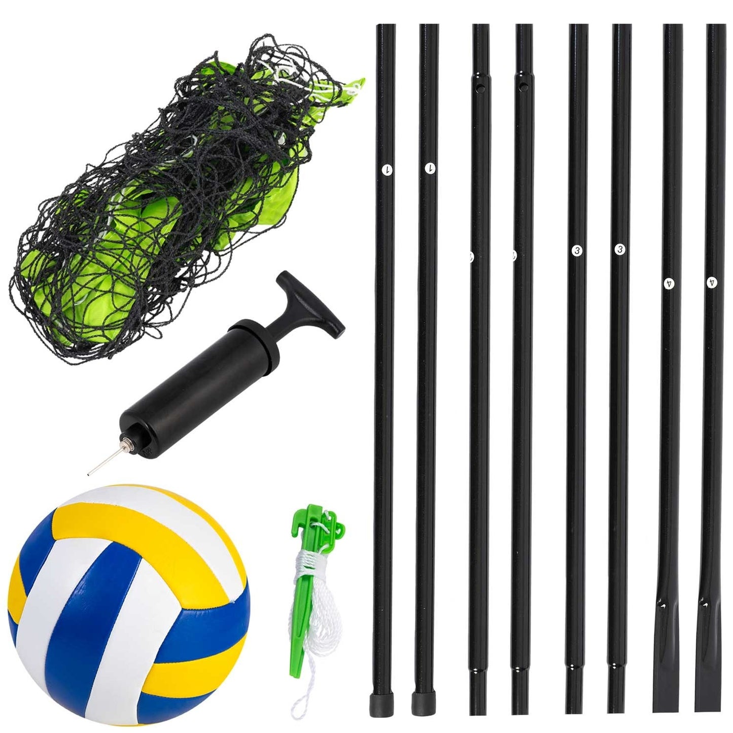 Net and stand for volleyball and badminton, 570 cm