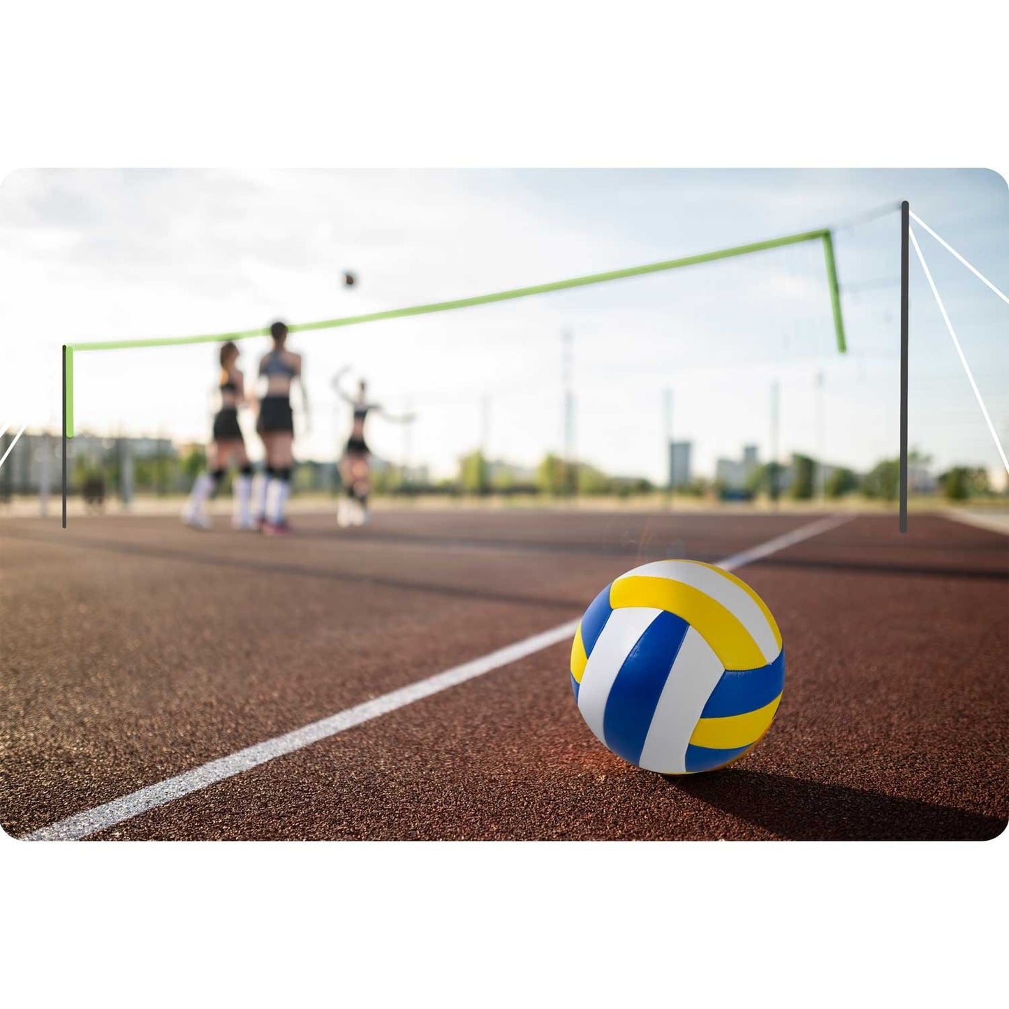 Net and stand for volleyball and badminton, 570 cm