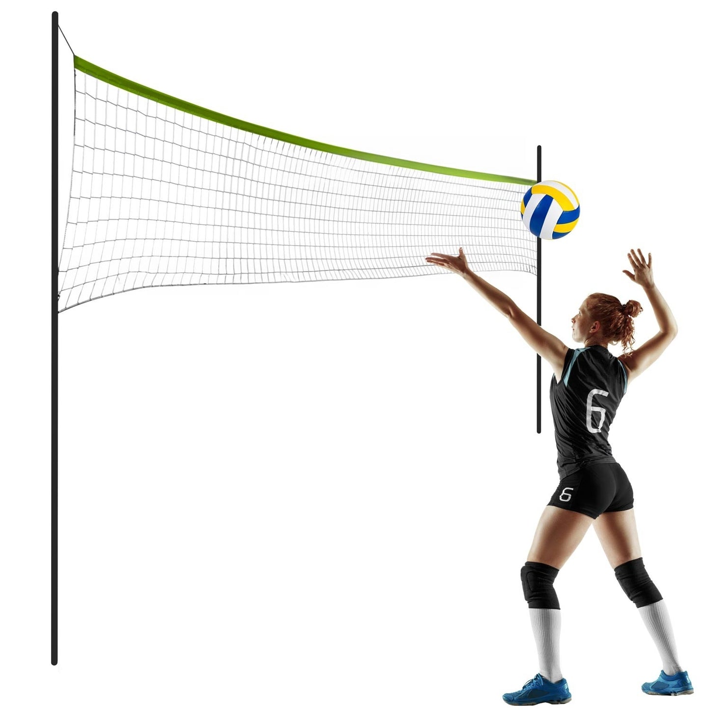 Net and stand for volleyball and badminton, 570 cm