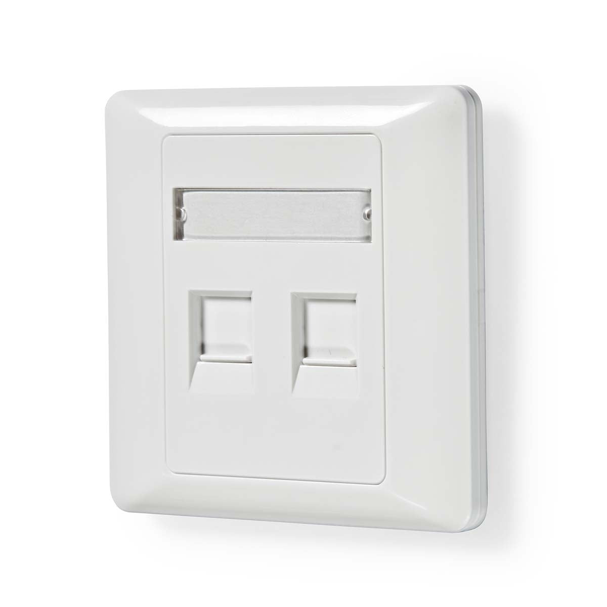 Network Keystone Face Plate | Face Plate RJ45 | 2 port(s) | ABS | White | Box