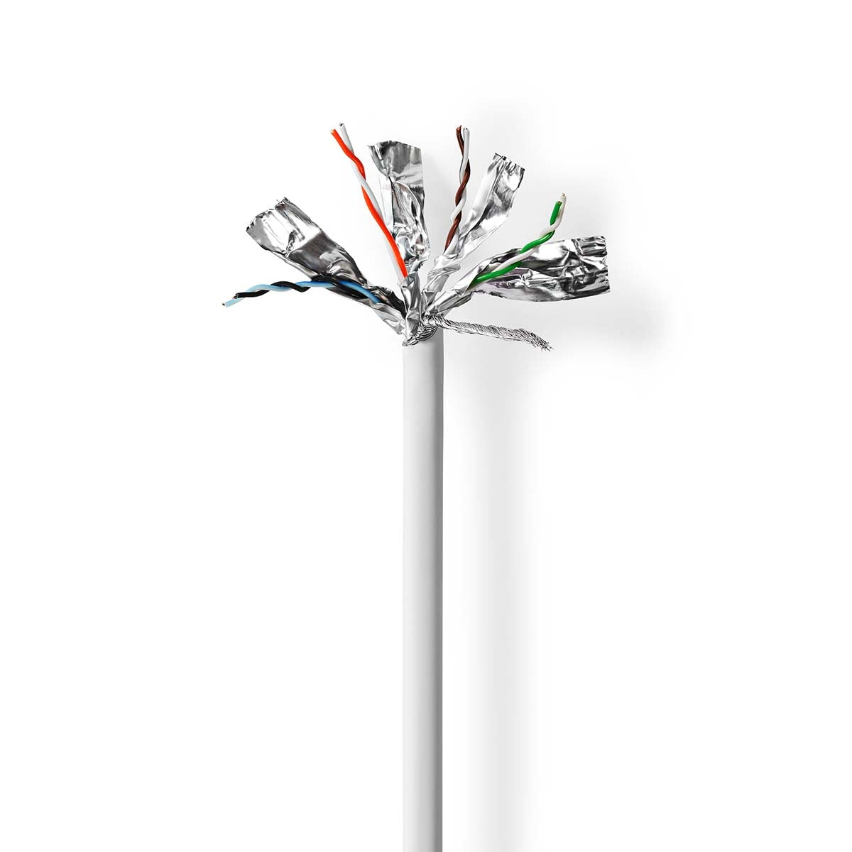 Network cable Roll | CAT6 | Fixed | S/FTP | CCA | 100.0 m | Indoor | Round | PVC | Gray | Gift box