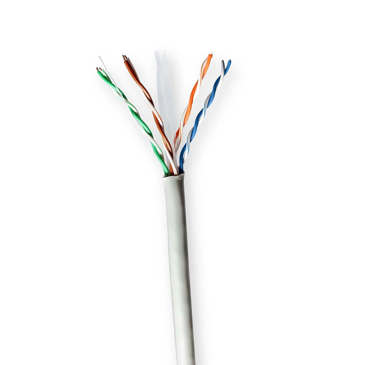 Network cable Roll | CAT6 | Fixed | U/UTP | CCA | 100.0 m | Indoor | Round | PVC | Gray | Gift box