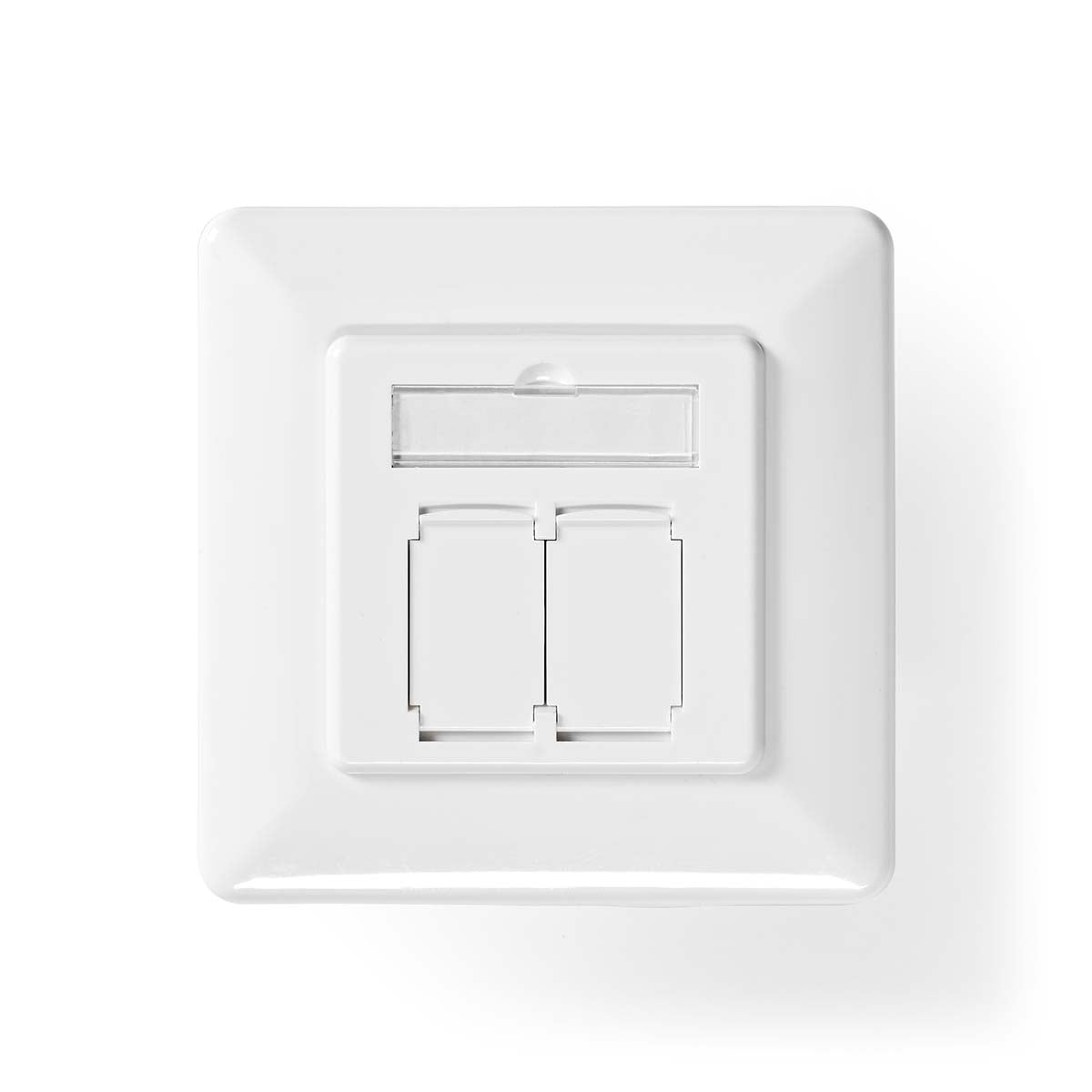 Network wall box | In the wall | 2-Port port(s) | CAT7 | Straight | Female | Gold Plated | PVC | Ivory | Box