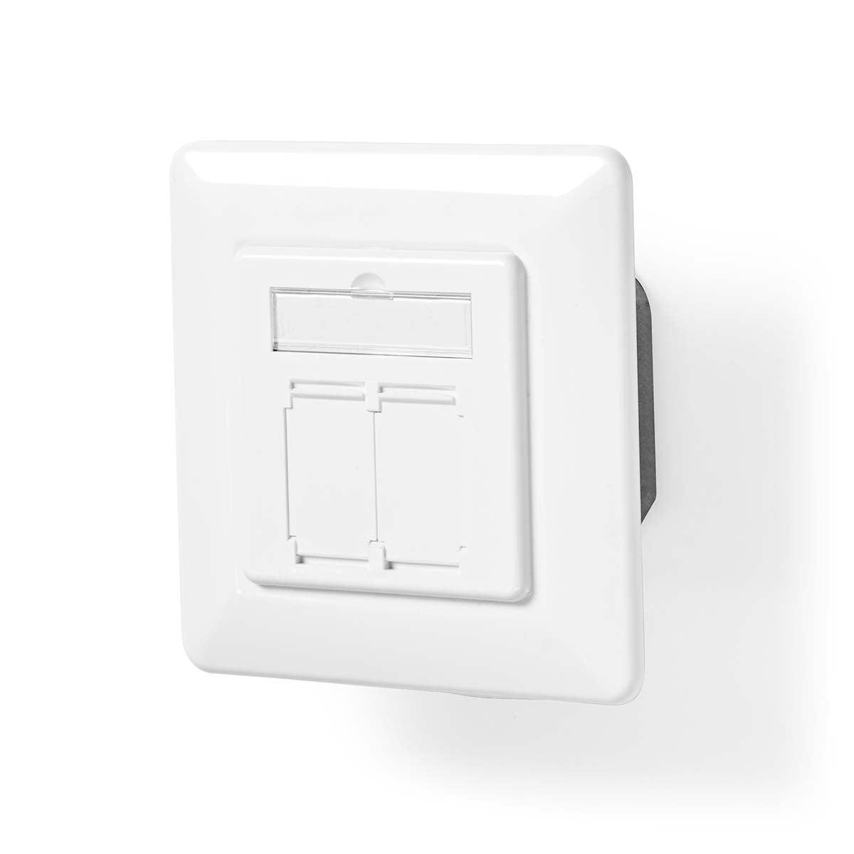Network wall box | In the wall | 2-Port port(s) | CAT7 | Straight | Female | Gold Plated | PVC | Ivory | Box