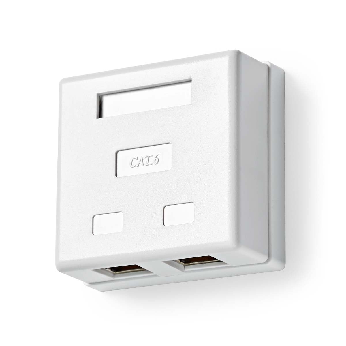 Network wall box | On the wall | 2-Port port(s) | STP CAT6 | Straight | Female | Gold Plated | PVC | White | Envelope