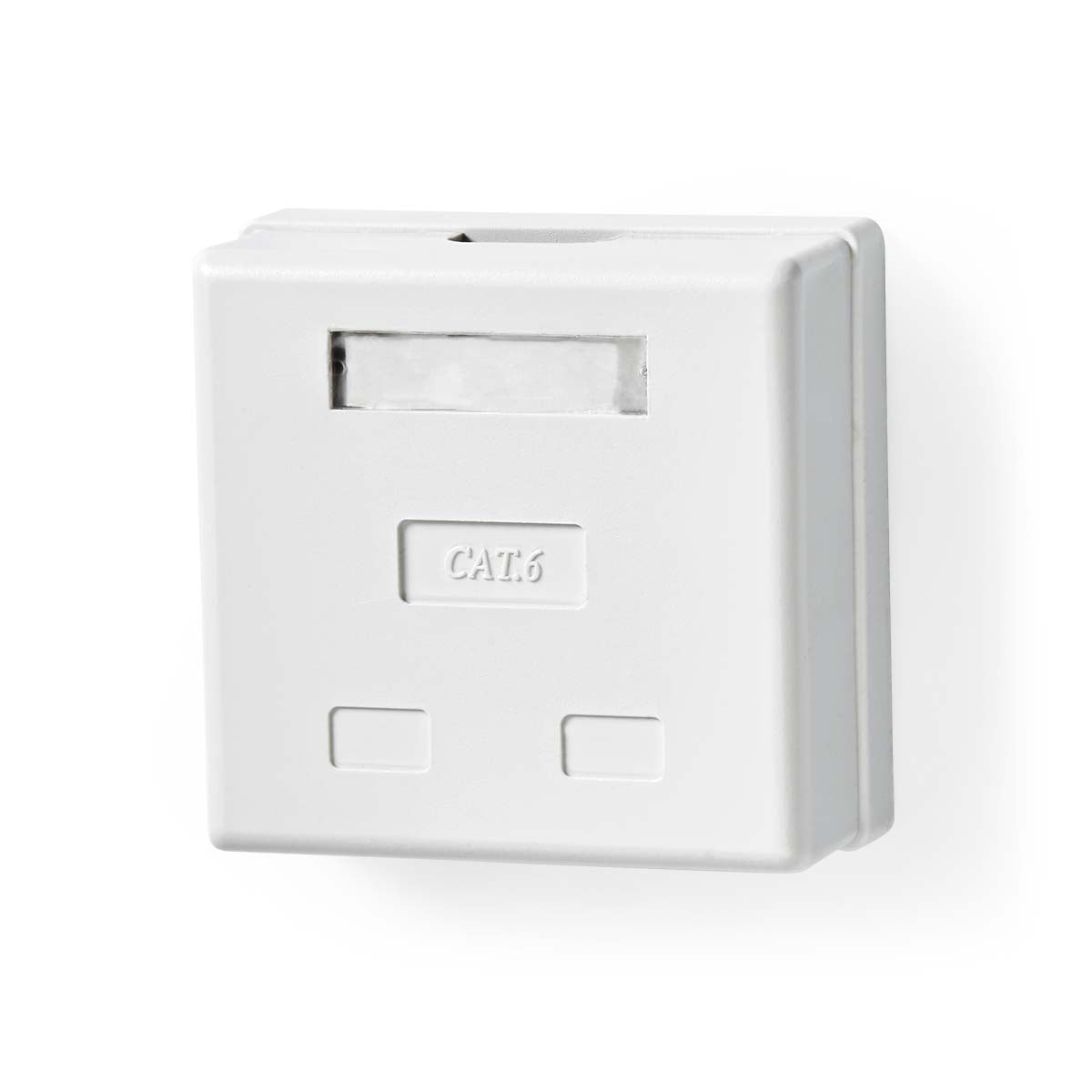 Network wall box | On the wall | 2-Port port(s) | UTP CAT6 | Straight | Female | Gold Plated | PVC | White | Envelope