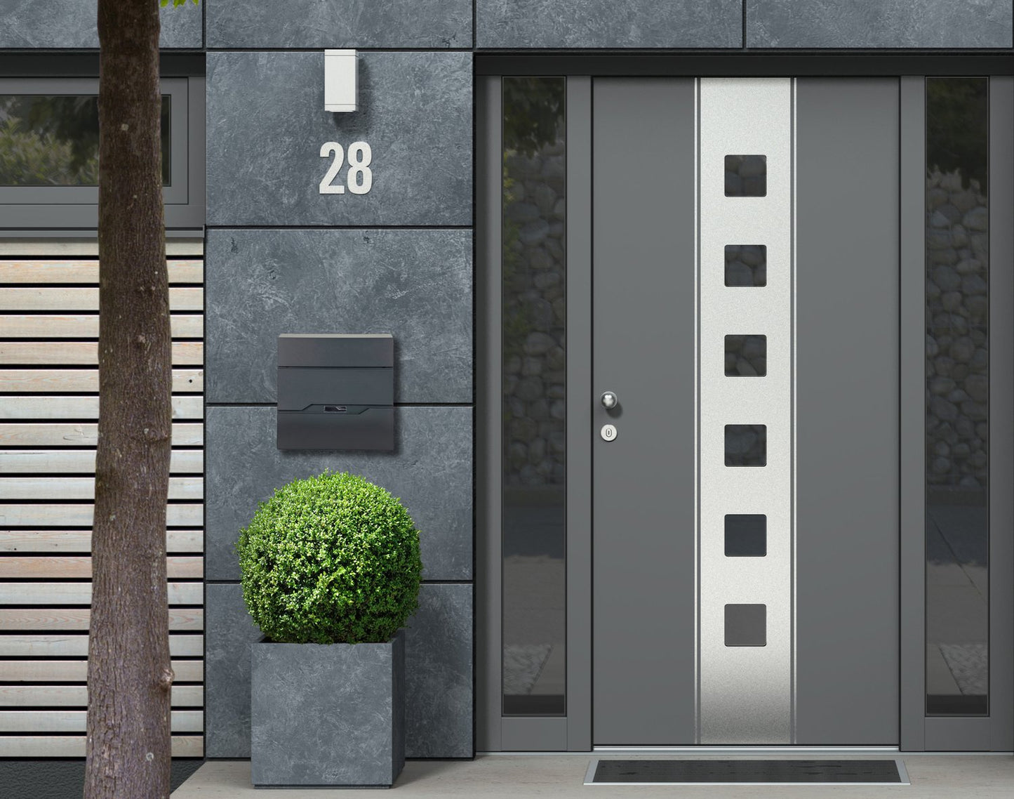 Newspaper letter mailbox made of galvanized steel