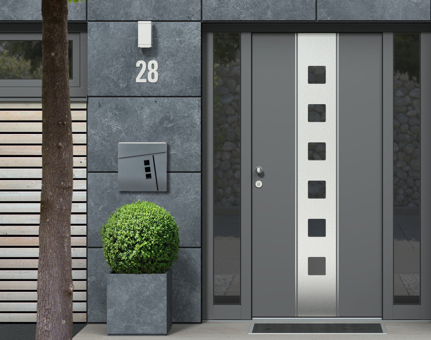 Newspaper letter mailbox made of galvanized steel