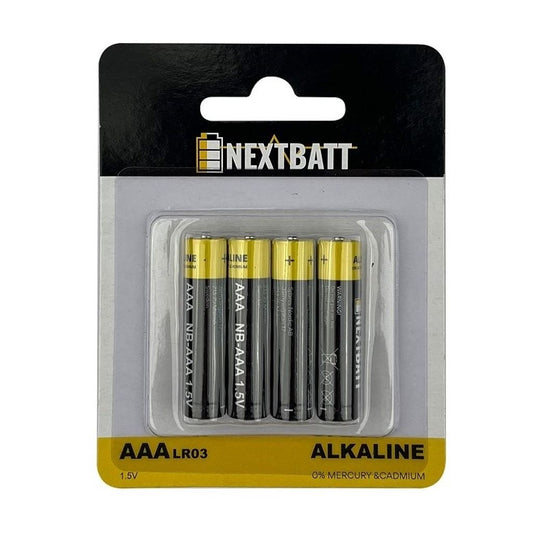 NextBatt Battery AAA/LR03, 1.5V, Alkaline - 4-pack