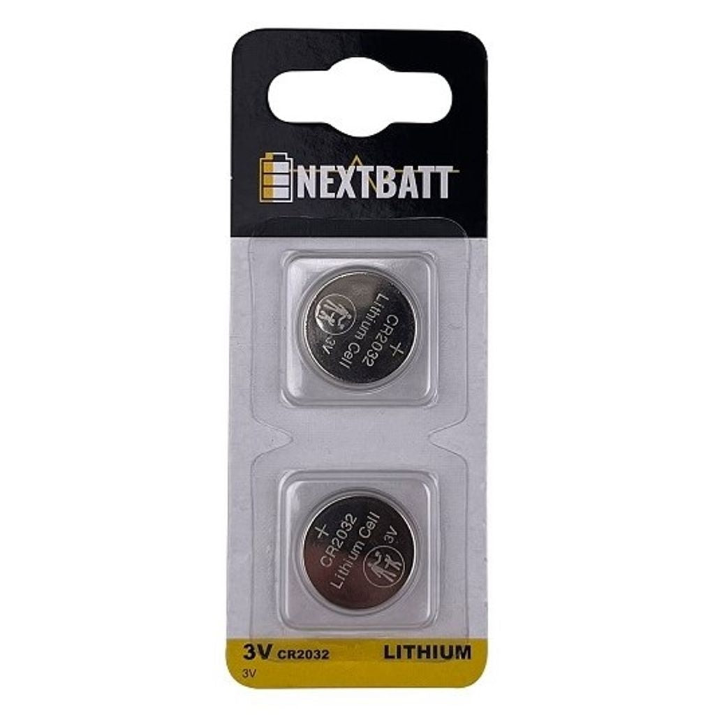 NextBatt Button cell battery CR2032, 3V - 2-pack