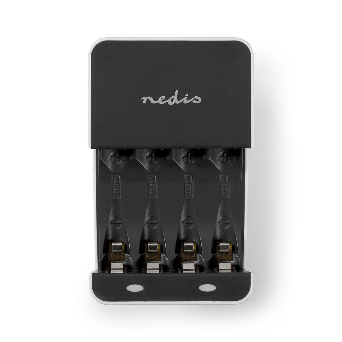 NiMH Battery Charger AA / AAA | 1.2 V DC | Maintenance charge | Euro / Type C (CEE 7/16) | Battery type energy: AA / AAA | Black / White
