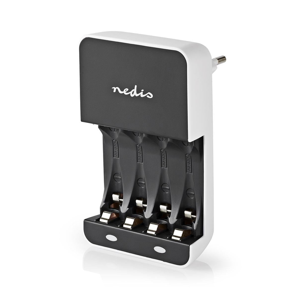 NiMH Battery Charger AA / AAA | 1.2 V DC | Maintenance charge | Euro / Type C (CEE 7/16) | Battery type energy: AA / AAA | Black / White