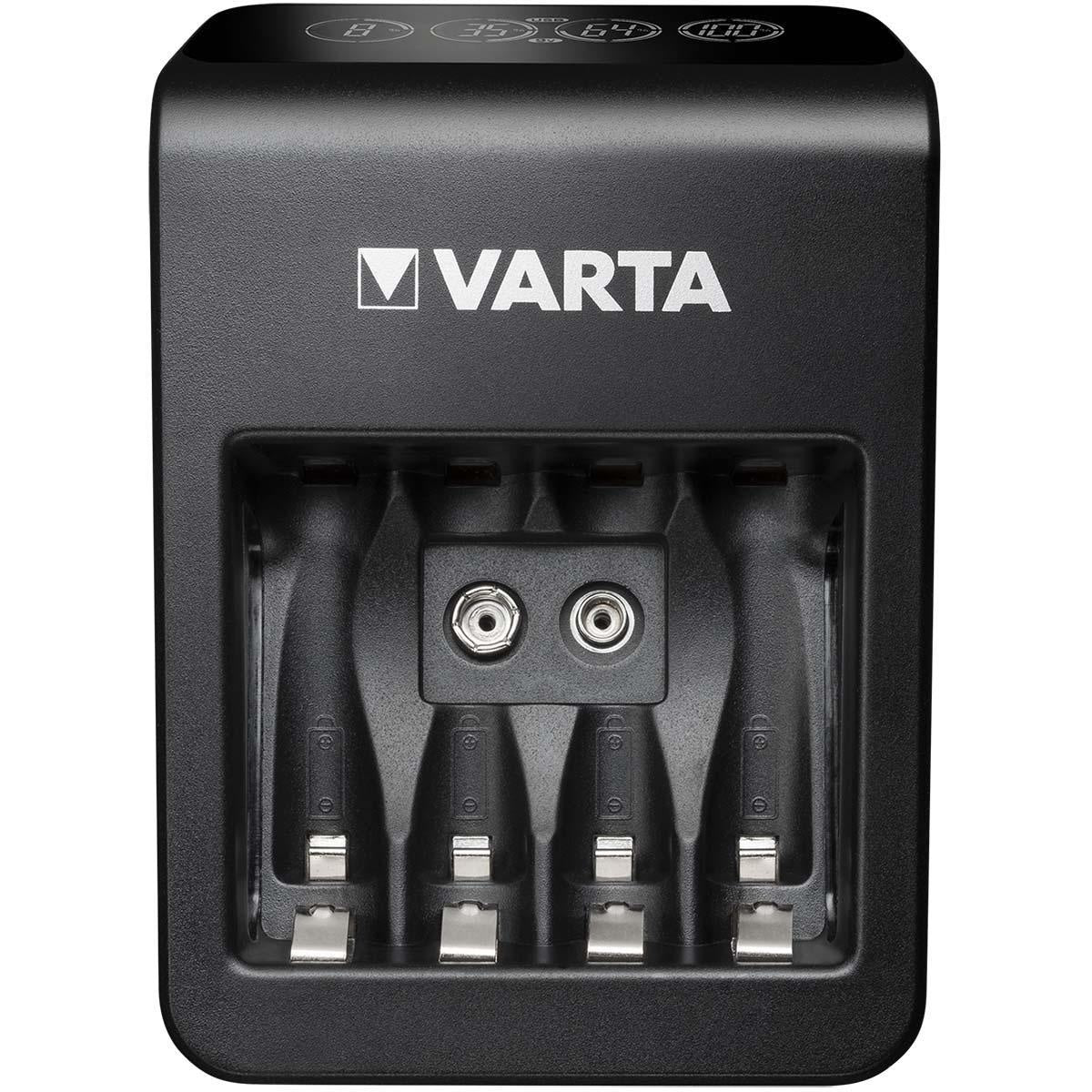 NiMH LCD Plug Charger+ (AA, AAA & 9 Volt) including 4x AA 2100 mAh