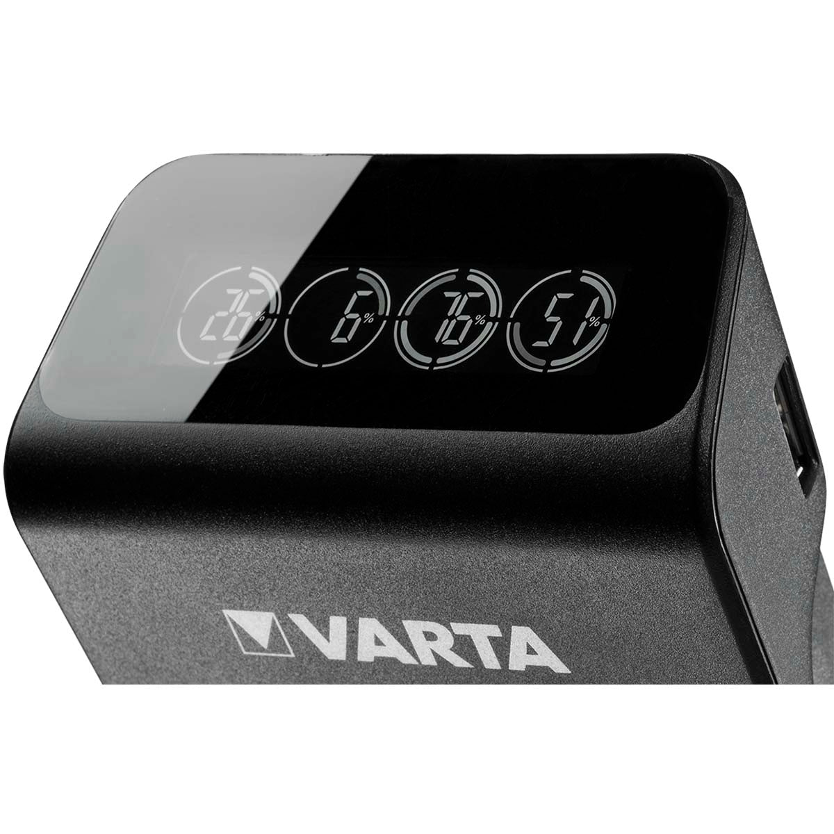 NiMH LCD Plug Charger+ (AA, AAA & 9 Volt) including 4x AA 2100 mAh