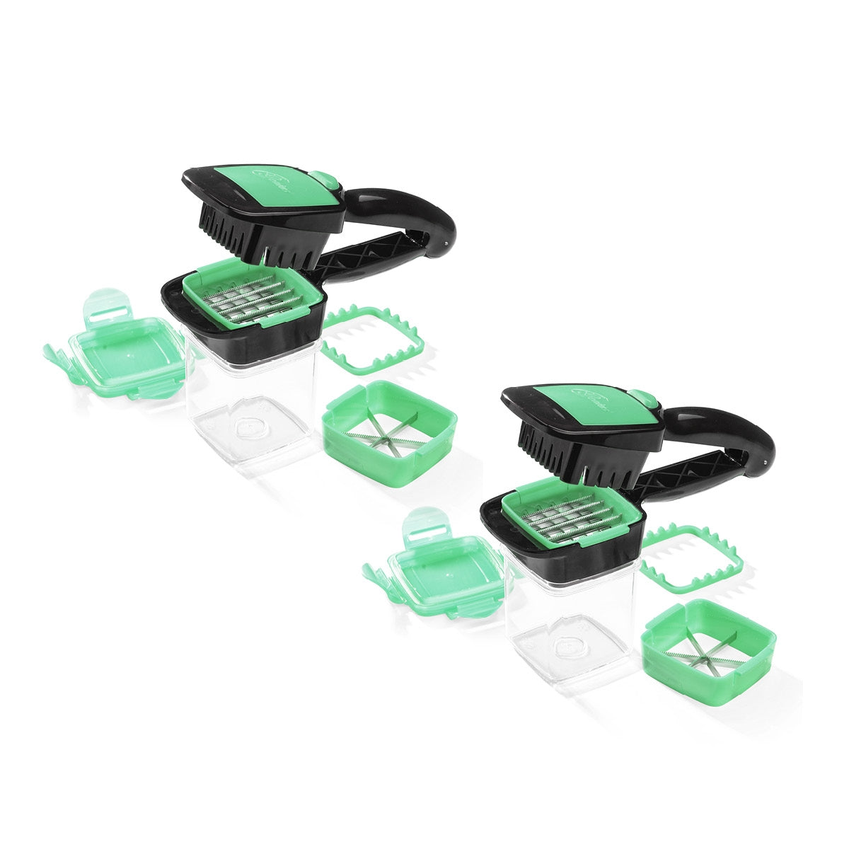 Nicer Dicer Quick - Vegetable slicer - Green - Set of 2