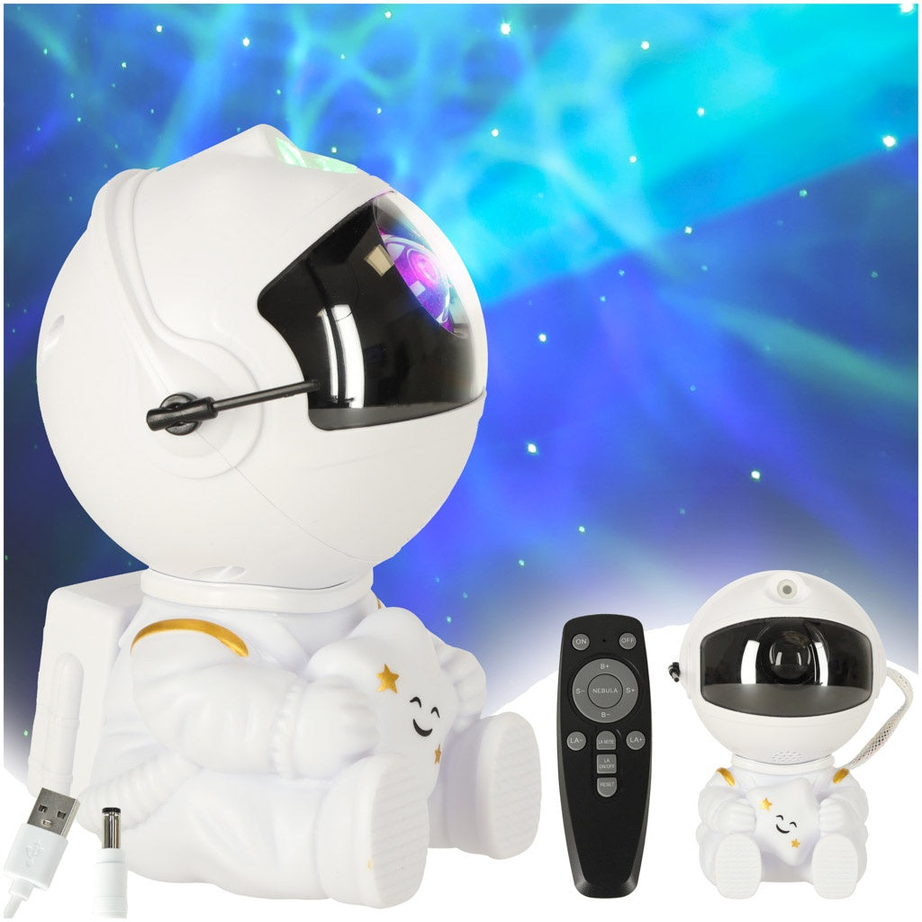 Night light projector astronaut star