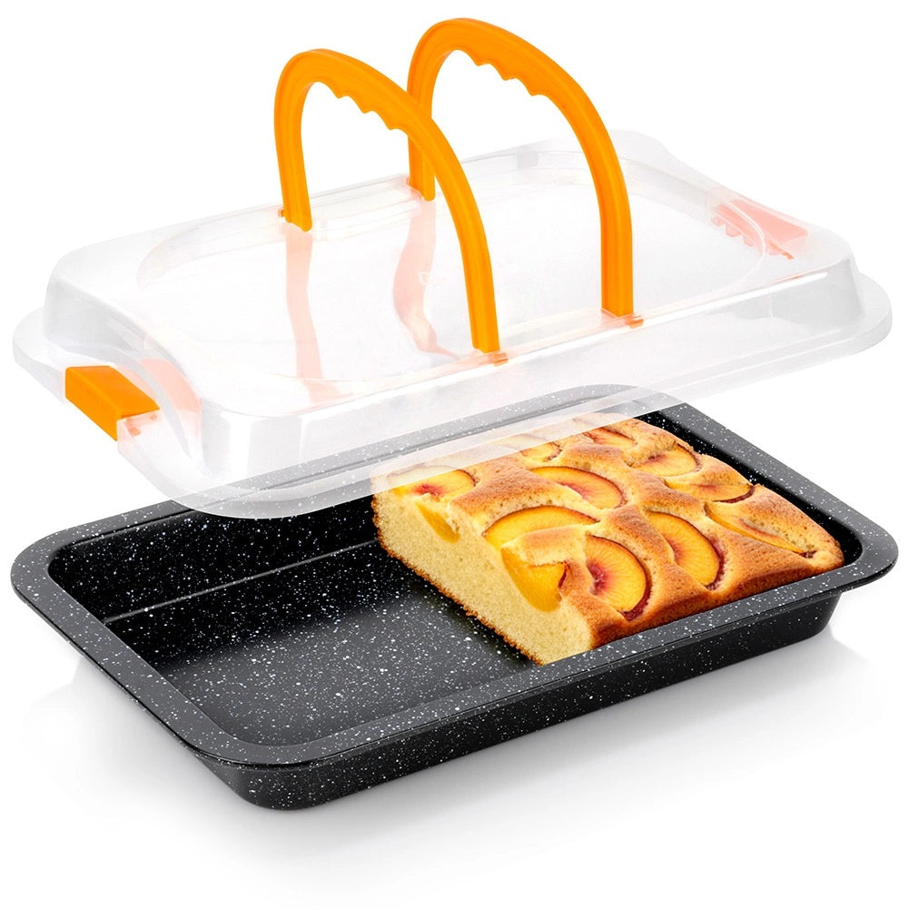 Non-Stick Baking Tin with Lid, 36x23x4.5 cm