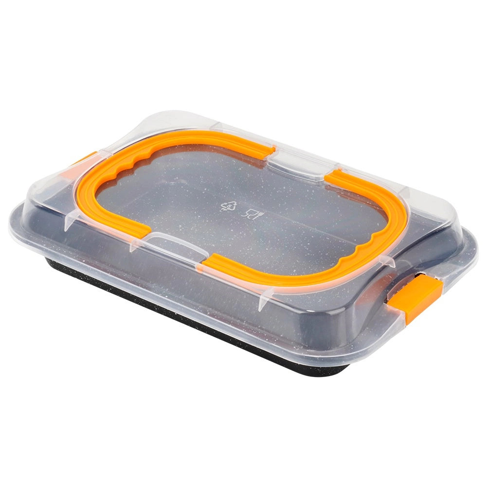 Non-Stick Baking Tin with Lid, 36x23x4.5 cm